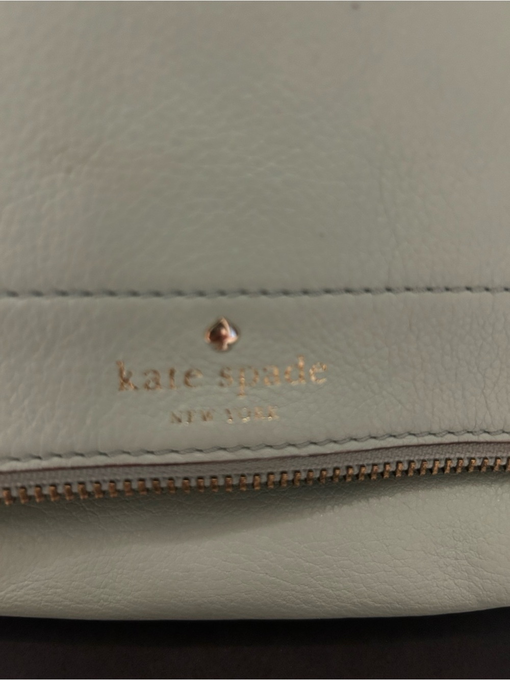 kate spade Minty Blue Leather Crossbody with Gold Hardware - Picture 2 of 10